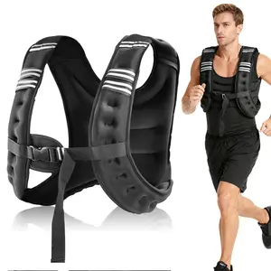 Weighted Vest for Women and Men, 12lb Weight Vest with Reflective Stripes and Adjustable Strap Pocket Running Vest for Workout, Strength Training, and Walking