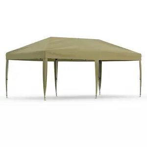 Garvee Heavy Duty Pop Up Canopy Tents with Easy One-Push Setup, Adjustable Heights, Waterproof and UV Protection, Portable with Roller Bag, Includes Stakes, Weight Bags, Sandbags; Sizes 10x10 to 10x20 ft for Outdoor Use