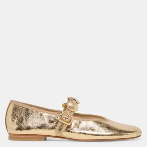 Dolce Vita Relan Ballet Flats Gold Distressed Leather