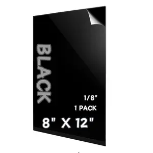 Black  Sheet 8X12Black Plexiglass Sheets 1/8 Inch ThickBlack  PanelAcrylic Board 1 count