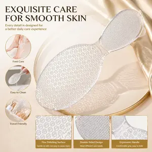 Oval Dual-Sided Exfoliator, Dead Skin Remover Tool, Professional Foot Care Tool, Removes Calluses, Massages Feet, Smooths Rough Skin