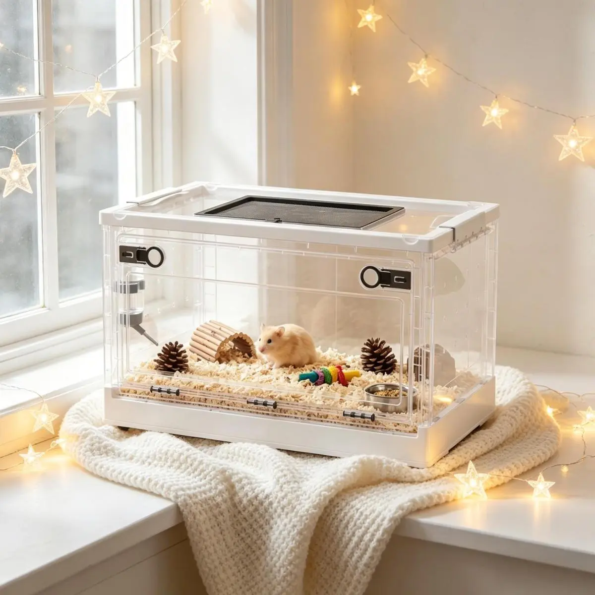 [Bellemave] Stackable Mice Cage,Gebril Cage,Hamster Cage,Small Animal Habitat