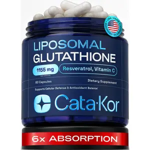 NEW SALE !!! Cata-Kor Liposomal Glutathione 1000mg – Ultra High Absorption with Resveratrol, Vitamin C, Selenium & Vitamin B2 – Antioxidant Support for Immune Support & Healthy Aging – (60 Count (Pack of 1))