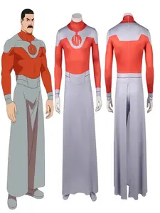 Invincible Thragg Cosplay Costume Season 4 Red Cloak Shawl Jumpsuit Apron Halloween Anime Superhero Full Set Outfit Uniform