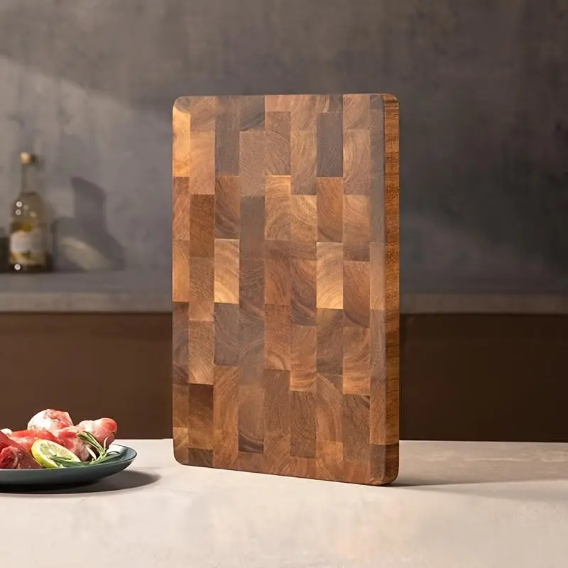 Premium Wooden Checkerboard Cutting Board, Durable for Meat, Cheese & Veggies, Perfect Kitchen Prep Board for Home & Dining, Ideal for Cooking Essentials