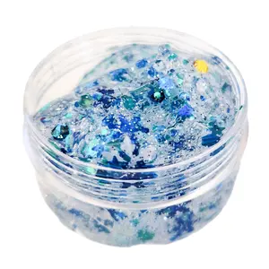 Ice Princess Hair Glitter Gel - Blue Snowflakes and Silver and Blue Sparkles for Frozen-themed Costumes and Parties - Haircare, Gentle
