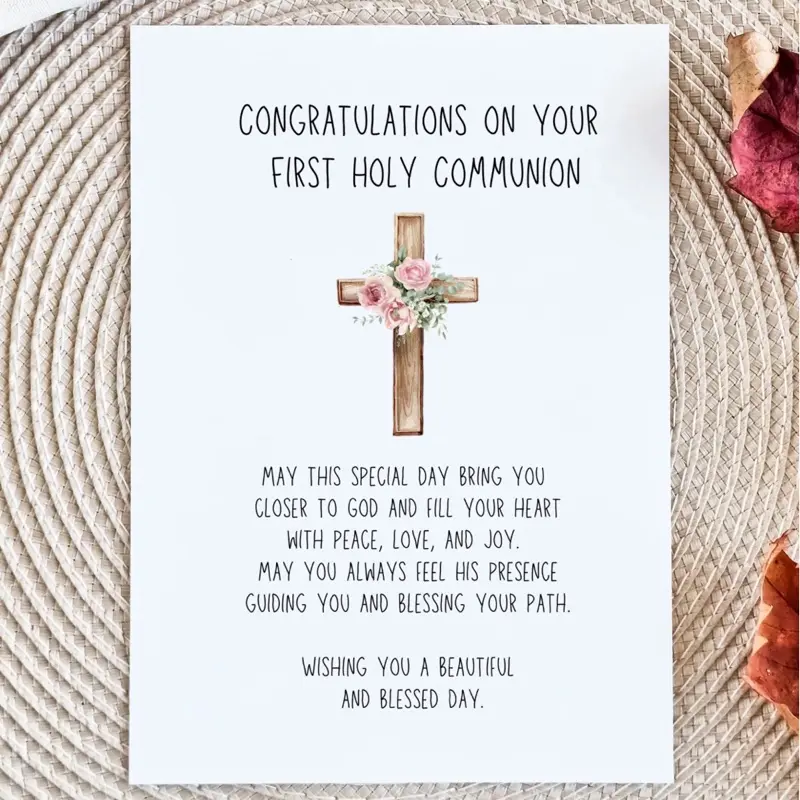 First Holy Communion card Communion Card first communion card Communion card Daughter Goddaughter Granddaughter Communion day