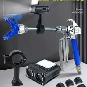 Rechargeable Spray Gun Light Kit - Fits All Poles, 3 Light Modes for Flawless Painting in Dark Spaces