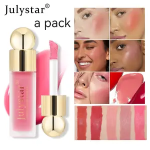 Luxurious Multi-Use Matte Liquid Lip Blush, Natural, Long-Lasting Color, Lip Cheek Tint, Dual Function Lipstick and Blush, Women's Makeup