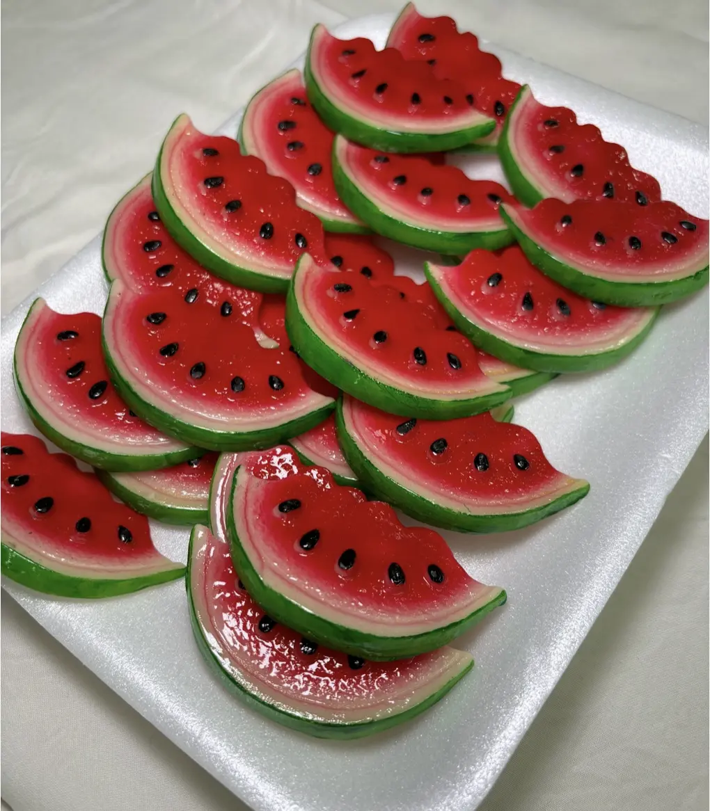 Realistic Glossy Bitten Watermelon Slice Refrigerator Magnet - Decorative Magnetic Kitchen Home Decor Supply