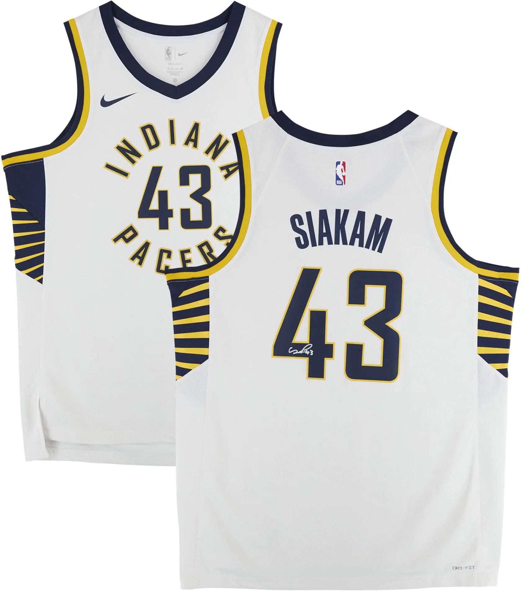 Pascal Siakam Indiana Pacers Autographed Nike White Association Swingman Jersey - Fanatics Authentic Certified