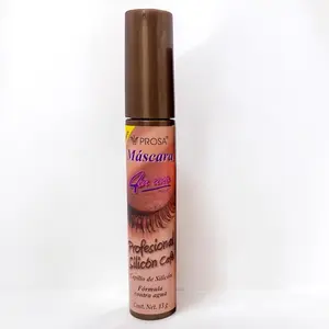 Prosa Professional Silicon Cafe Mascara 13ml - Waterproof, Rich Brown Color, Enhances Natural Lashes, Regular Edition, Professional Quality, Made in Mexico Makeup Cosmetic