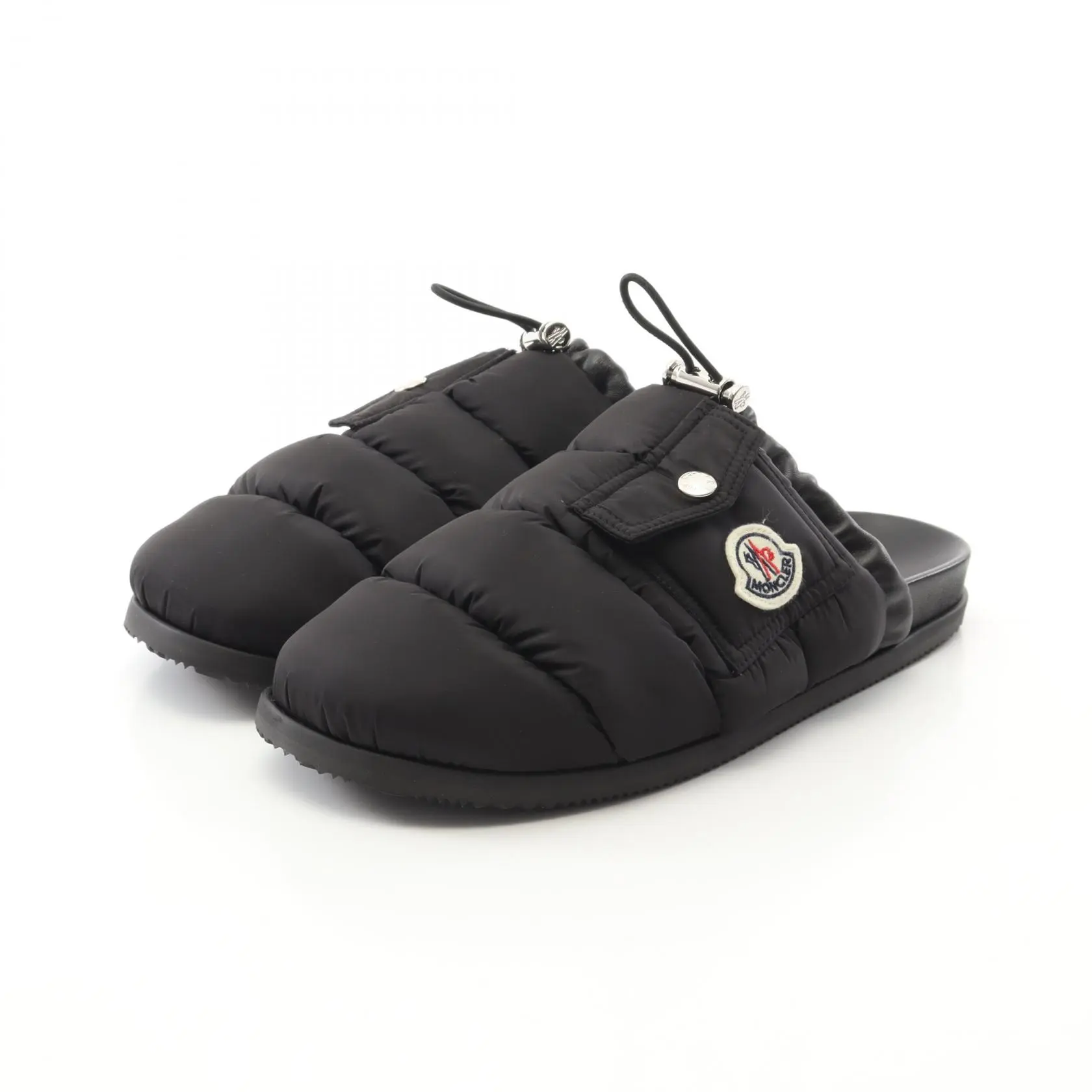 Pre-owned MONCLER Nylon Small Leather Goods MON POCKET MULE Sandals