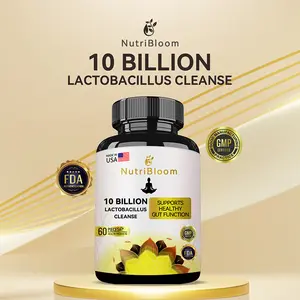 NutriBloom 10 Billion CFU Probiotic for Men & Women | NutriBloom Daily Digestive Health with Enzymes & Prebiotic Fiber | 60 Day Supply