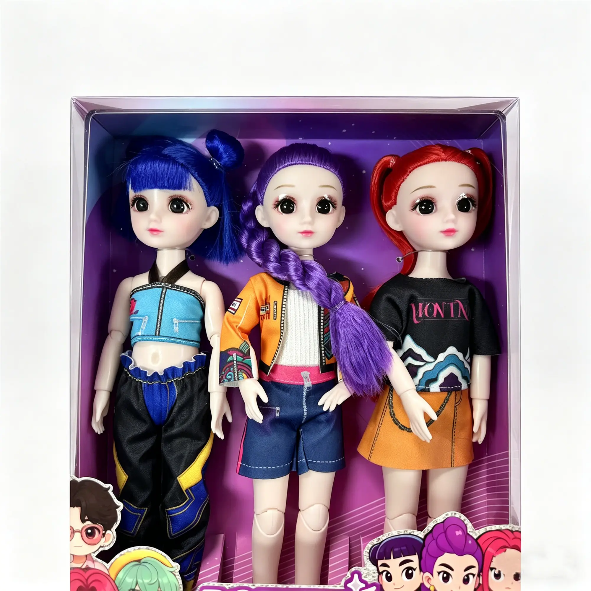Cute Demon Hunters Doll Car Dashboard Ornament Soft PVC Music Figurine Car Interior Decor Gift - a character-themed car ornament