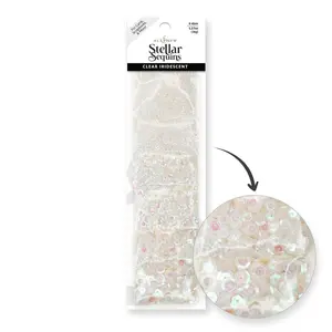 Clear Iridescent Stellar Sequins Clear Iridescent Stellar Sequins