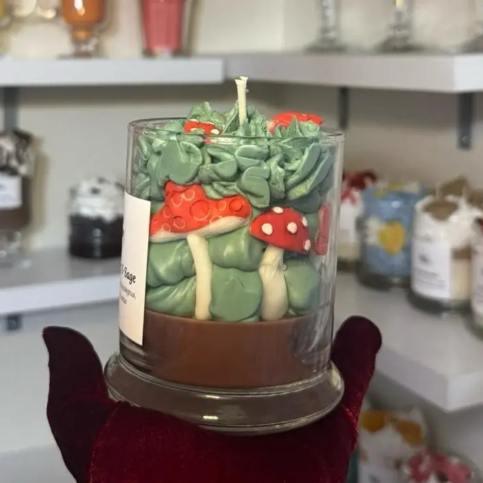 Mushroom candle