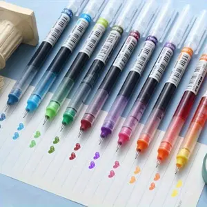 6/12/24pcs Gel Pens with 0.5mm Fine Tip, Quick Dry Ink, Transparent Barrel, Smooth Writing for Office, School, Art Journaling, Artists, Crafts, Art Supplies