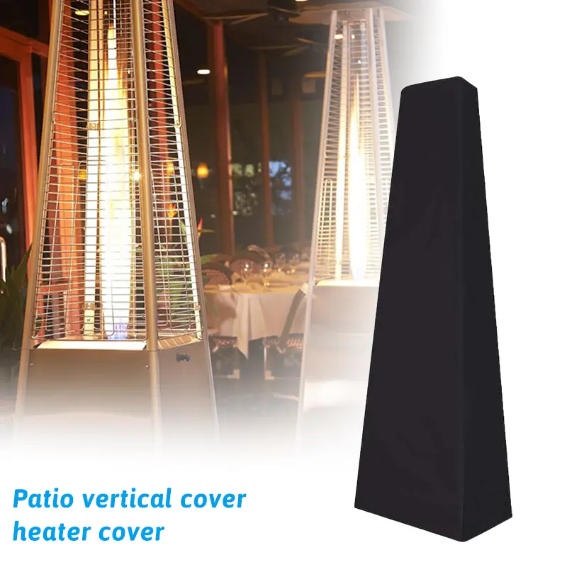 Vertical Patio Garden Heating Heater Cover - Heavy-Duty Durable Polyester Water-Safe Dust Cover, 24" x 24" x 87" (61*61*221 cm) Fits Most Outdoor Heaters for Home Care Protection