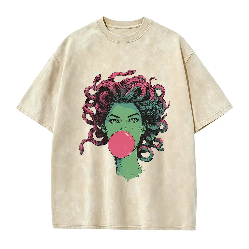 Washed T-shirt-Apricot