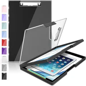Heavy Duty Cleaview 8.5x11 Clip Boards with Dual Storage, Dry Erase Plastic Nursing Clipboard with Storage, High Capacity Clipboard Folder for Teacher Nurse, Ideal for School & Office Supplies