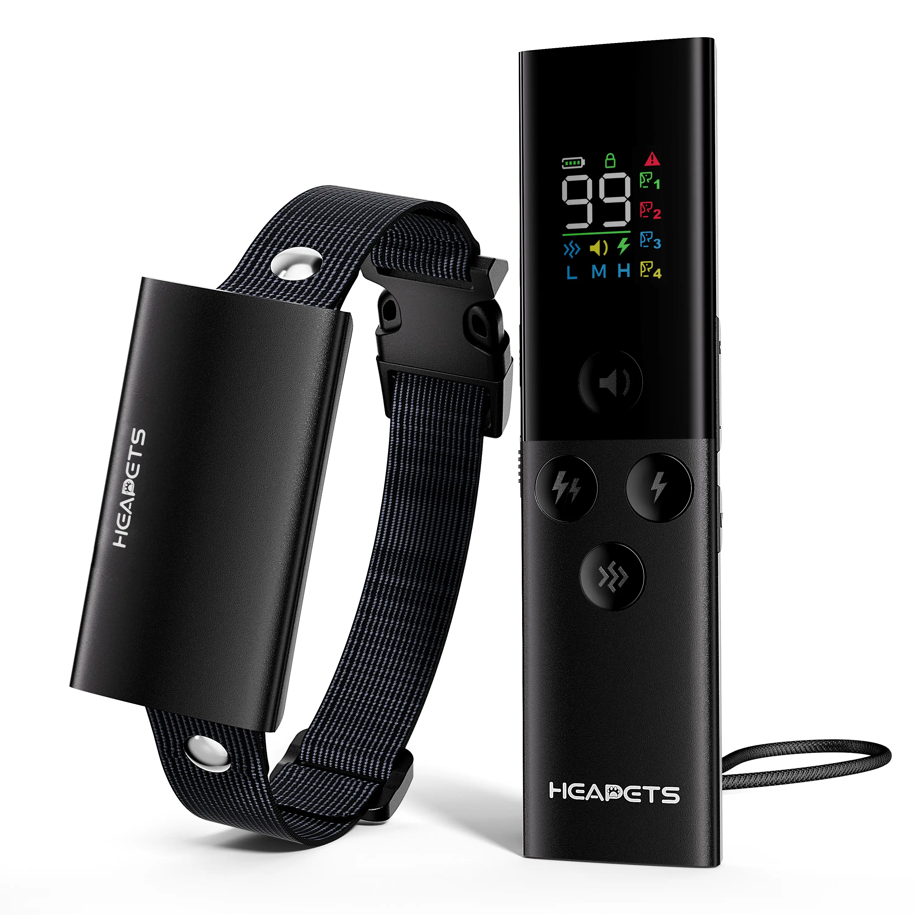 Heapets Advanced Dog Training Collar – Ultra-Thin, Vibrant Display, Long-Range Control, and Waterproof