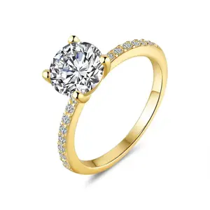 Lab-grown diamond  11008, 1 ct, D-VS1 , four-prong round cut; “Forever” lab-grown diamond engagement/proposal/birthday ring, S925 sterling silver