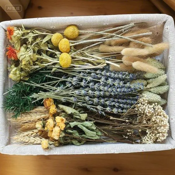 Brown Dried Flower Bouquets for DIY Crafts, Natural Dried Flowers with Stems, Handmade Floral Arrangement Kit, Table Centerpiece Decor, Reusable Dried Flower Set, Mini Dried Flowers Bulk Pack