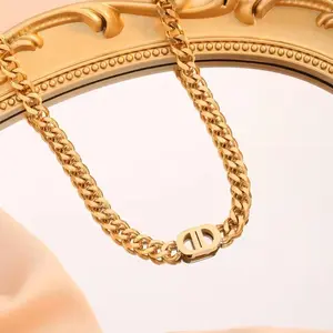 Lena Cuban Chain Necklace - Waterproof Gold Jewelry