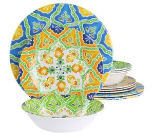 Elama Stapanya 12-Piece Melamine Dinnerware Set Elama Stapanya 12-Piece Melamine Dinnerware Set