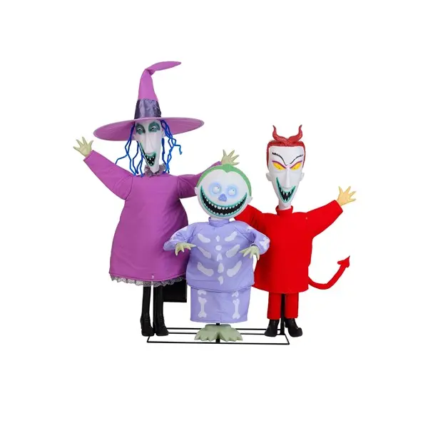 4FT Nightmare Before Christmas Animatronic Lock, Shock and Barrel Decoration