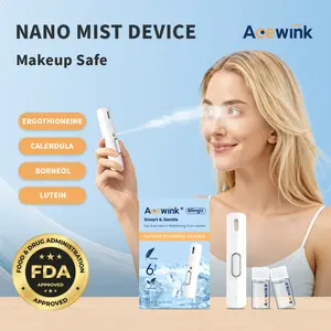 Acewink BlingU Cooling Nano Eye Mist Device for Puffy Eyes & Screen Fatigue Instant Icy Refresh Redness Relief Makeup Safe Rechargeable Smart Eye Area Mist Kit