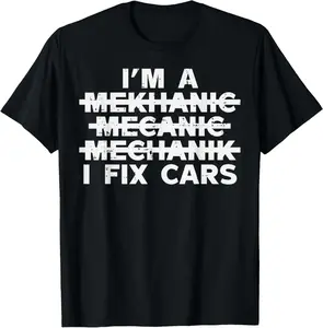 Mens Cotton Funny Car Mechanic TShirt Perfect For Auto Garage Enthusiasts