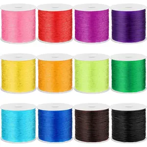 12 Rolls Elastic Crystal Tec String for Bracelets, 0.8 MM Stretch Bead String Cord Jewelry Thread for Bracelets, Necklaces, Clay Beads, Pony Beads (Multiple Colors)