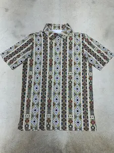 Brian Aztec Polo Shirt Performance Men’s Polo Short Sleeve Shirt Menswear Top Outdoor Polyester Shirt