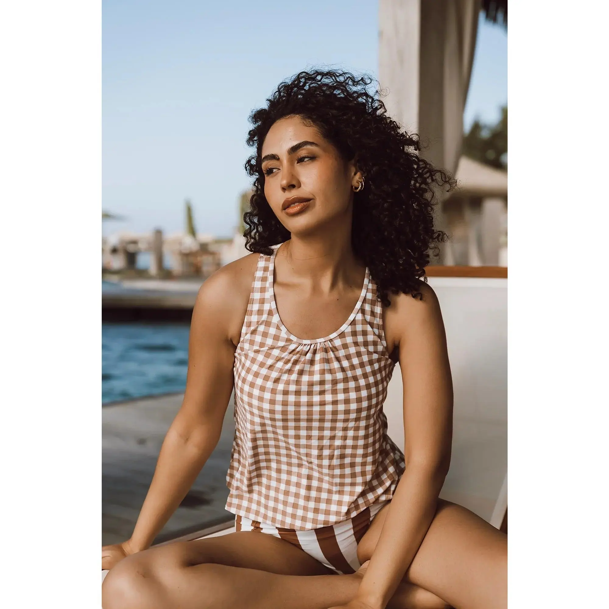 The Chase Top | Clay Gingham - Top Only