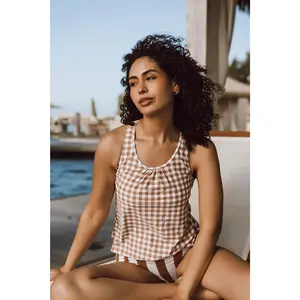 The Chase Top | Clay Gingham