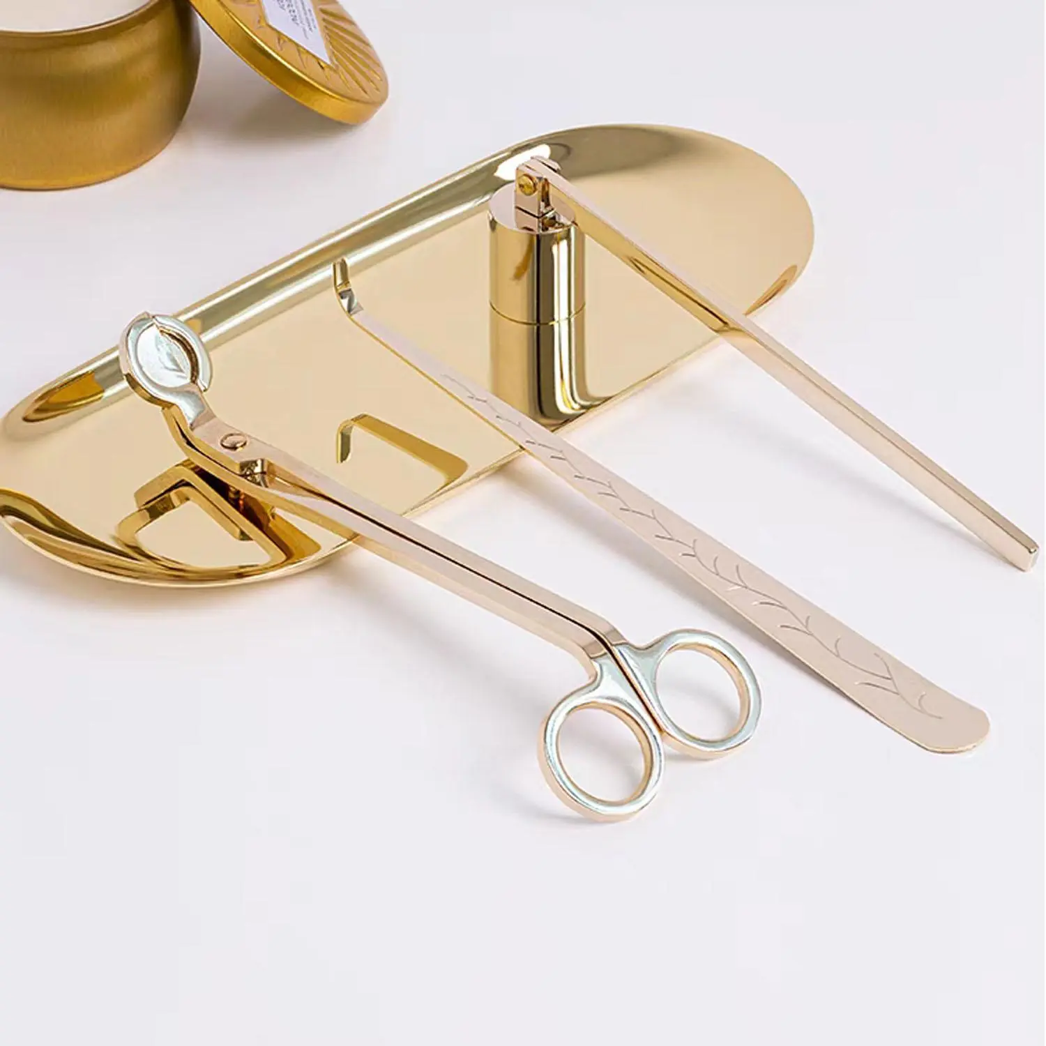 4pcs Stainless Steel Candle Snuffers and Wick Trimmers, Essential Candle Care Tools for Aromatherapy Candles, Candle Accessories Set, Home Decor, Decoration Items, Home Accessories, Home Goods