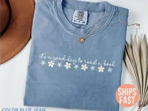 Comfort Colors Its A Good Day To Read A Book Shirt, Reading Teacher Shirt, Comfort Colors Graphic Tee, Casual Outfit, Vintage Wash Shirt, Oversized Women’s Outfit, Apr 8