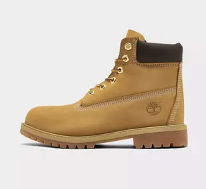 Timberland 6" Boot Wheat Youth / Women's Waterproof Rubber Outsole Classic Lace-Up Style