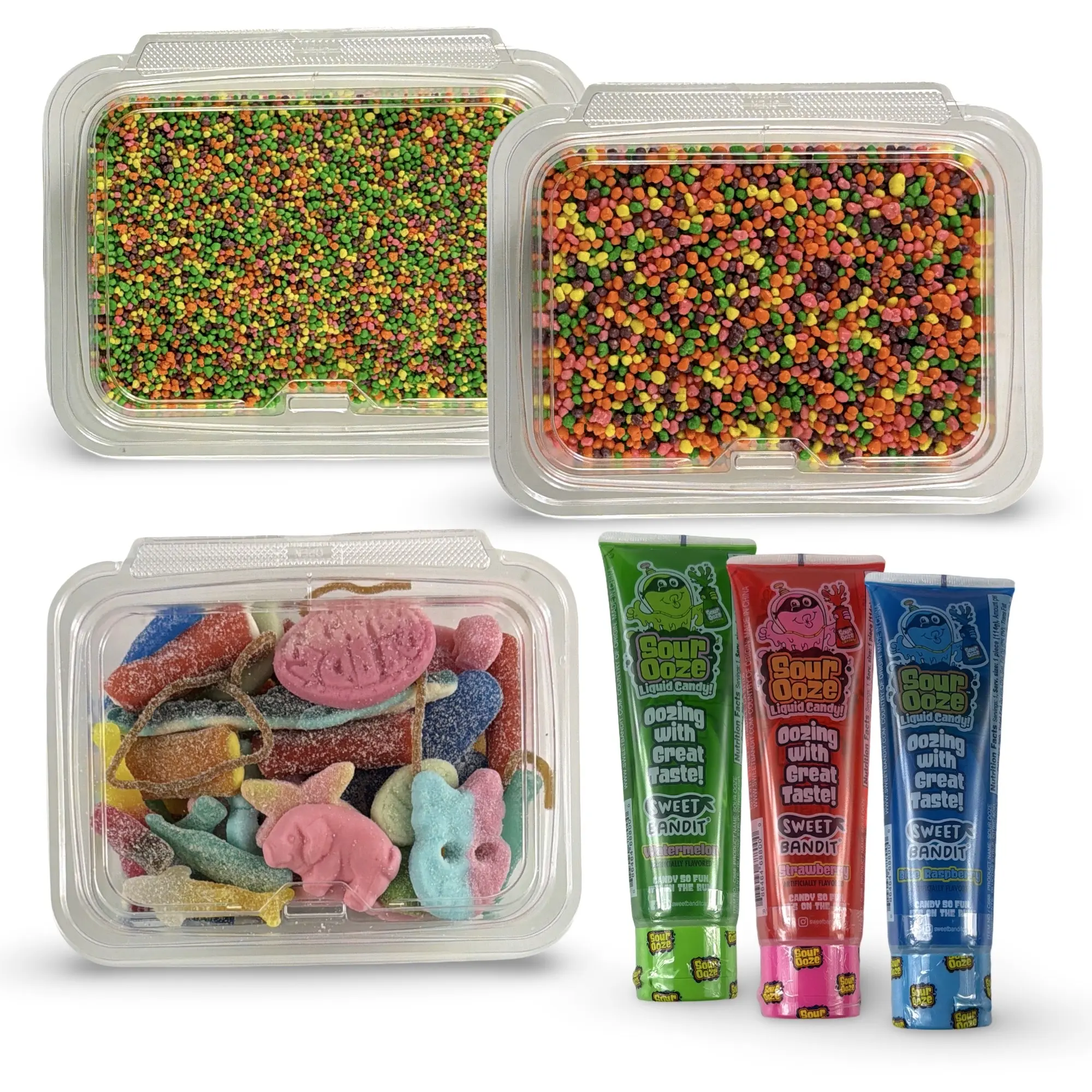 Nerds Cluster Candy Making Kit, 1 lb Imported Swedish Gummy Mix + 1 lb Nerds or Baby Nerds + Sour Ooze