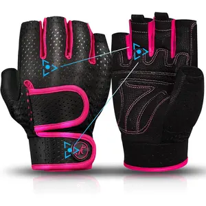 Workout Gloves Padded Weight Lifting Gloves for Men/Women, [3MM Gel] Fingerless Grip Gym Gloves Fitness Gloves for Exercise,Hanging,Weightlifting, Cycling, Pull ups, Rowing
