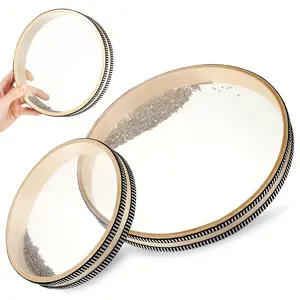 Transparent Ocean Drum for Meditation and Relaxation, Natural Color Wave Drum for Stress Relief, Music Sound Therapy Instrument