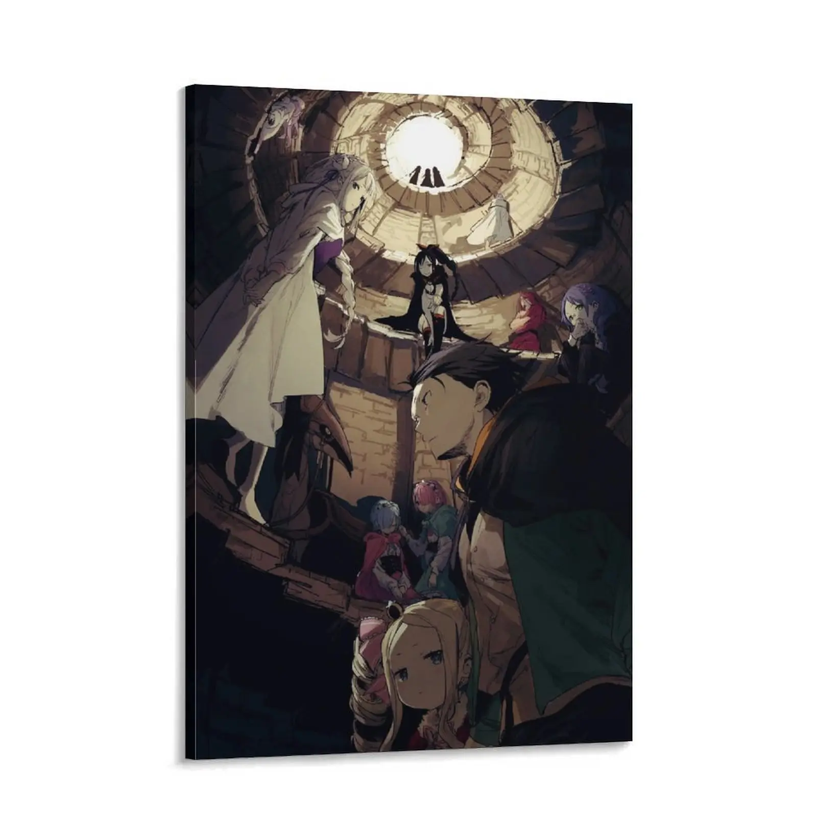 Re:Zero Anime Poster Art Print Natsuki Subaru Manga Vintage Dark Minimalist Japanese Wall Decor Artwork Birthday Gift for Anime Fans