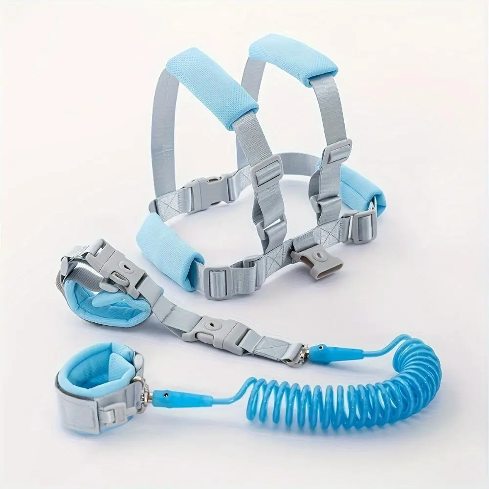 CWS Convertible 2-in-1 Toddler Harness-Leash, Retractable Spring-Coil Safety Wristband with Mesh Padding, Adjustable Prop 65 Safe Outdoor Protective Gear, Safety Gear, Outings