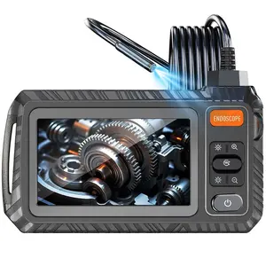 1920p HD Industrial Endoscope with 4.3 Inch LCD Screen, Waterproof Digital Borescope with 8 LED Lights and 1m/5m Semi-Rigid Cable, Diagnostic Scan Tool, Automotive Scan Tool