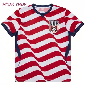 Football Jersey Distressed USA Shield Crest Breathable Mesh Retro Blokecore