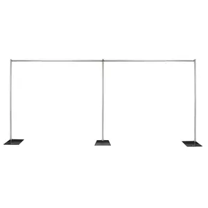 212 MAIN VIP Crowd Control Pipe & Drape Set, 8x20ft Aluminum Frame, Tool-Free Room Divider, Fixed