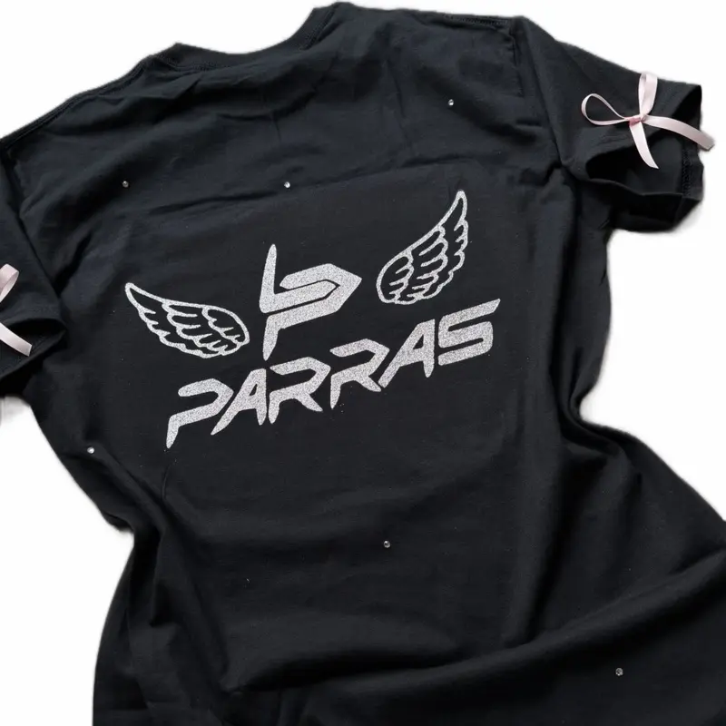 Los Parras vinyl COQUETTE Rhinestone Tee