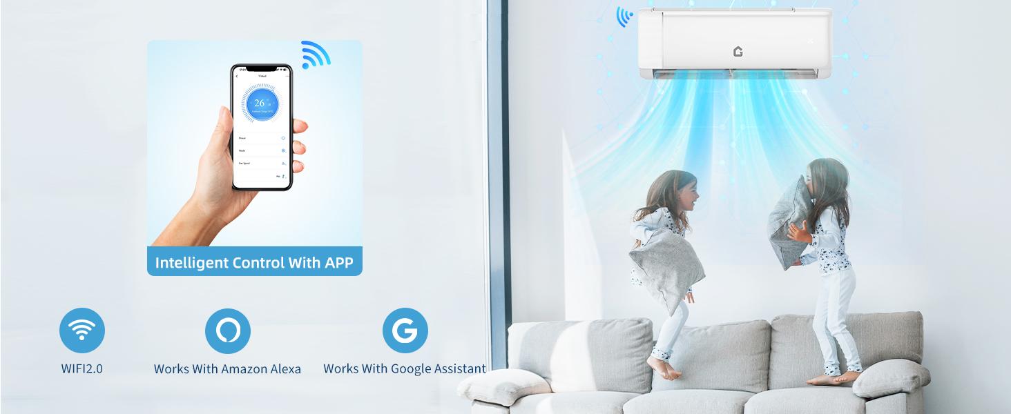 GARVEE 2025 New Refrigerant SEER 21 12000 BTU 230V Mini Split Air Conditioner | Energy-Efficient Inverter AC System with WiFi, Remote Control & Easy Installation Kit for Rooms Up to 750 Sq.Ft